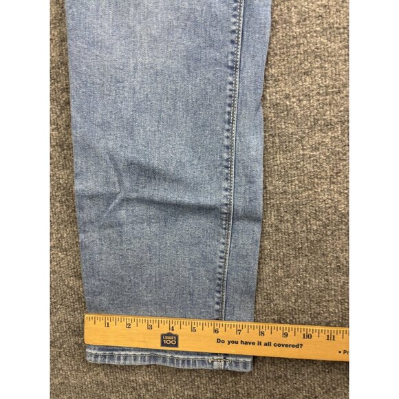 Hudson Jeans Womens 10 Light Wash Straight Leg Stretch Mid Rise Flap Pockets - Picture 6 of 8